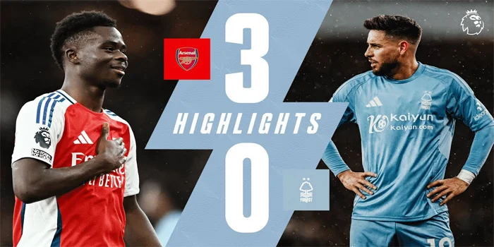 Arsenal 3-0 Nottingham – Tiga Gol Tanpa Balas untuk Arsenal